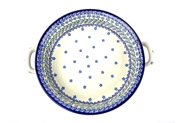 420 Bunzlau Ronde schaal met open handvaten 2725X26 cm Ronde Schalen